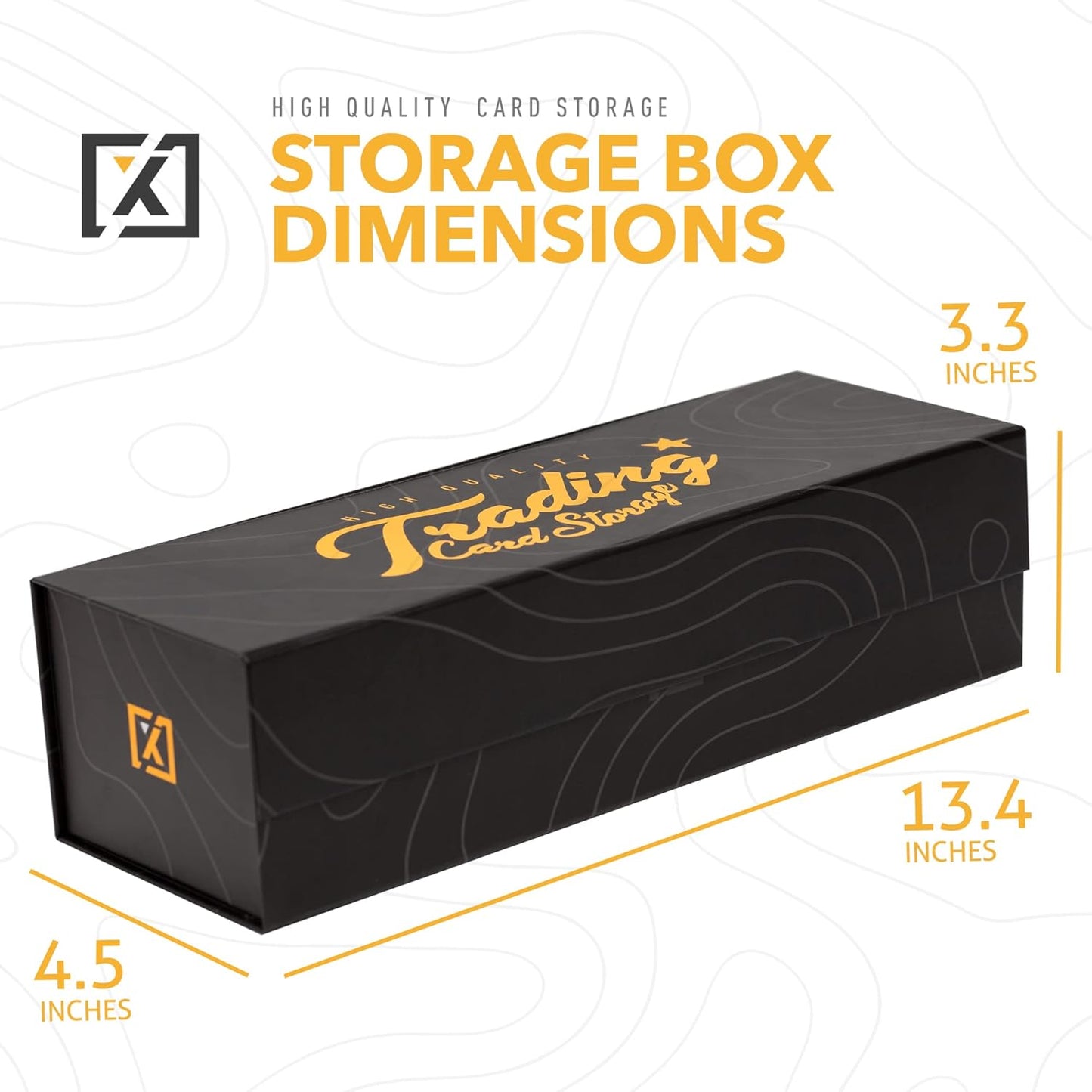 Easy Fold Trading Card Storage Box - 1 PACK, Fits 800 Cards, 200 Toploaders, or 50 One Touch | Magnetic Lid, Comes with Labels |