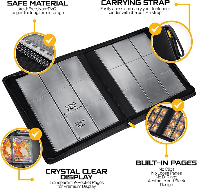 Purple Toploader Binder – Holds 252 Toploaders | 20 Toploaders Included