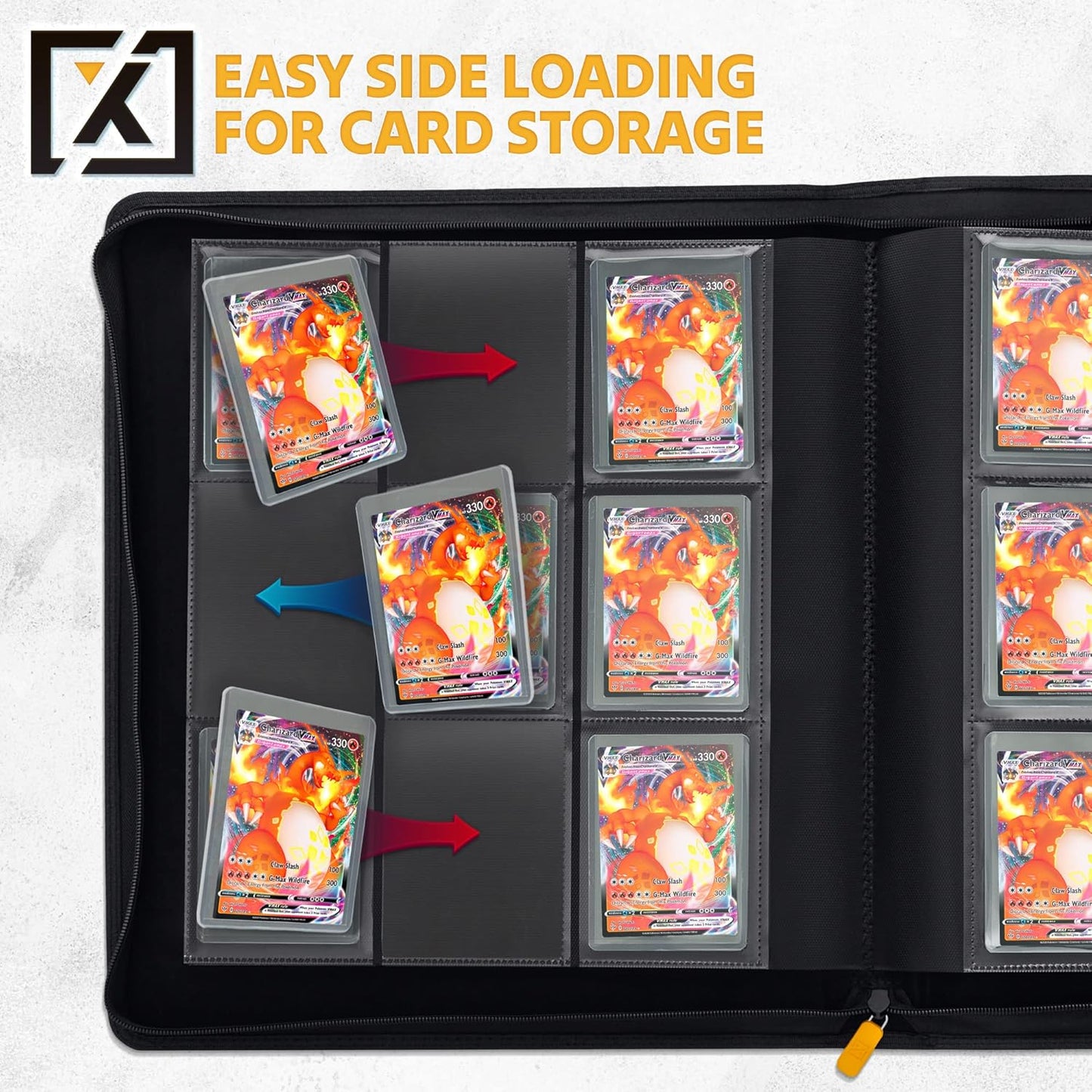 Toploader Binder | Holds 252 Toploaders | 20 Toploaders INCLUDED | 9-Pocket | Ringless Double-Sided Pockets