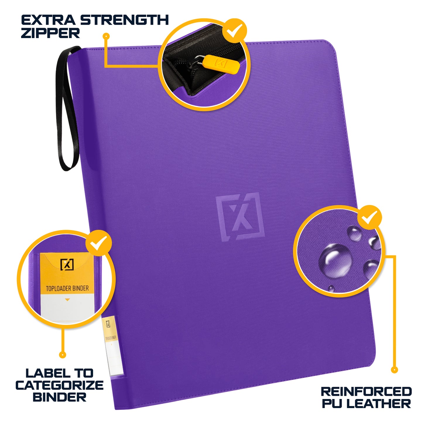 Purple Toploader Binder – Holds 252 Toploaders | 20 Toploaders Included