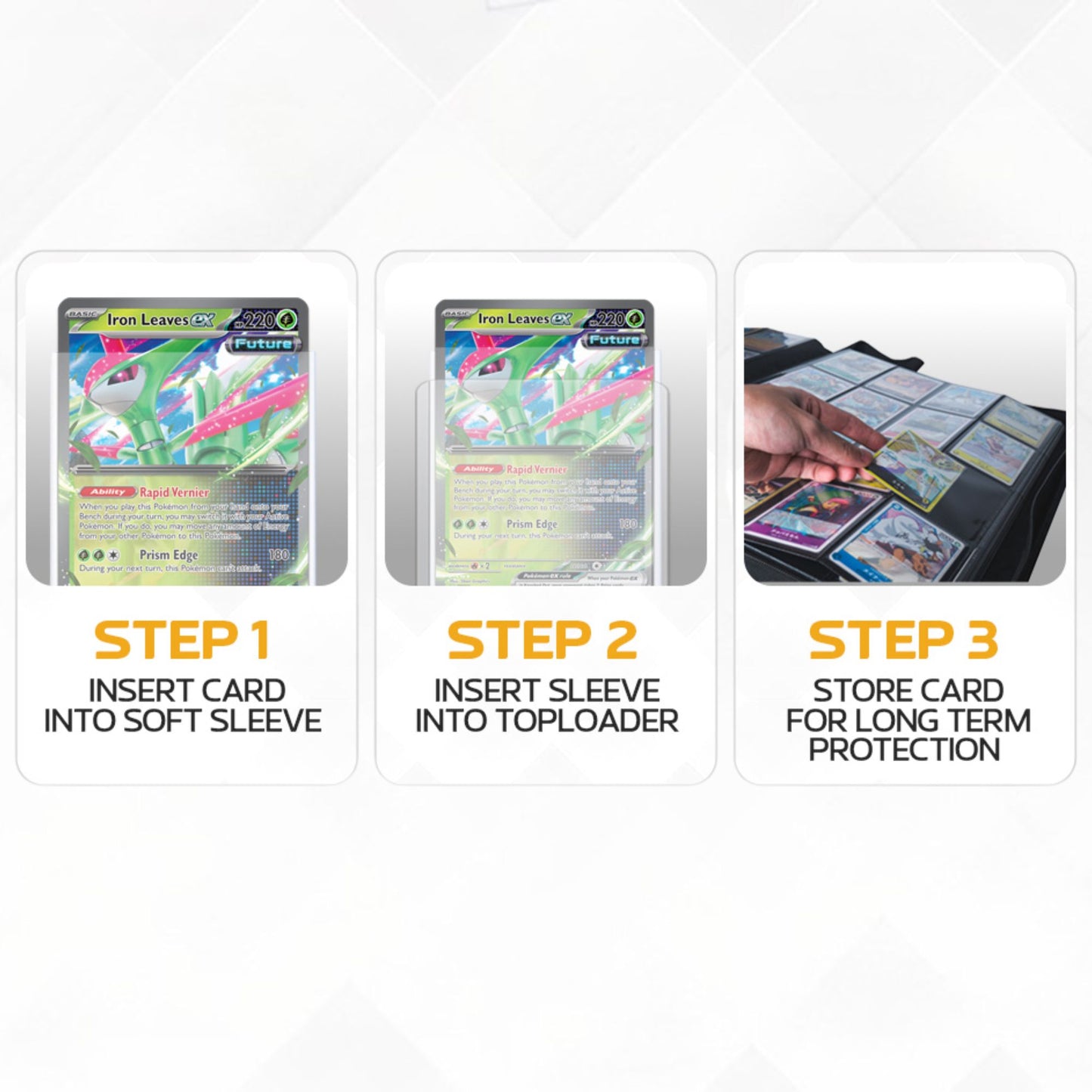 X PRO 3" x 4" Toploader and Soft Sleeve Combo, 100 Ct. Toploader, 100 Ct. Soft Sleeve | 3" x 4" Baseball Card Protectors | Trading Card Holder