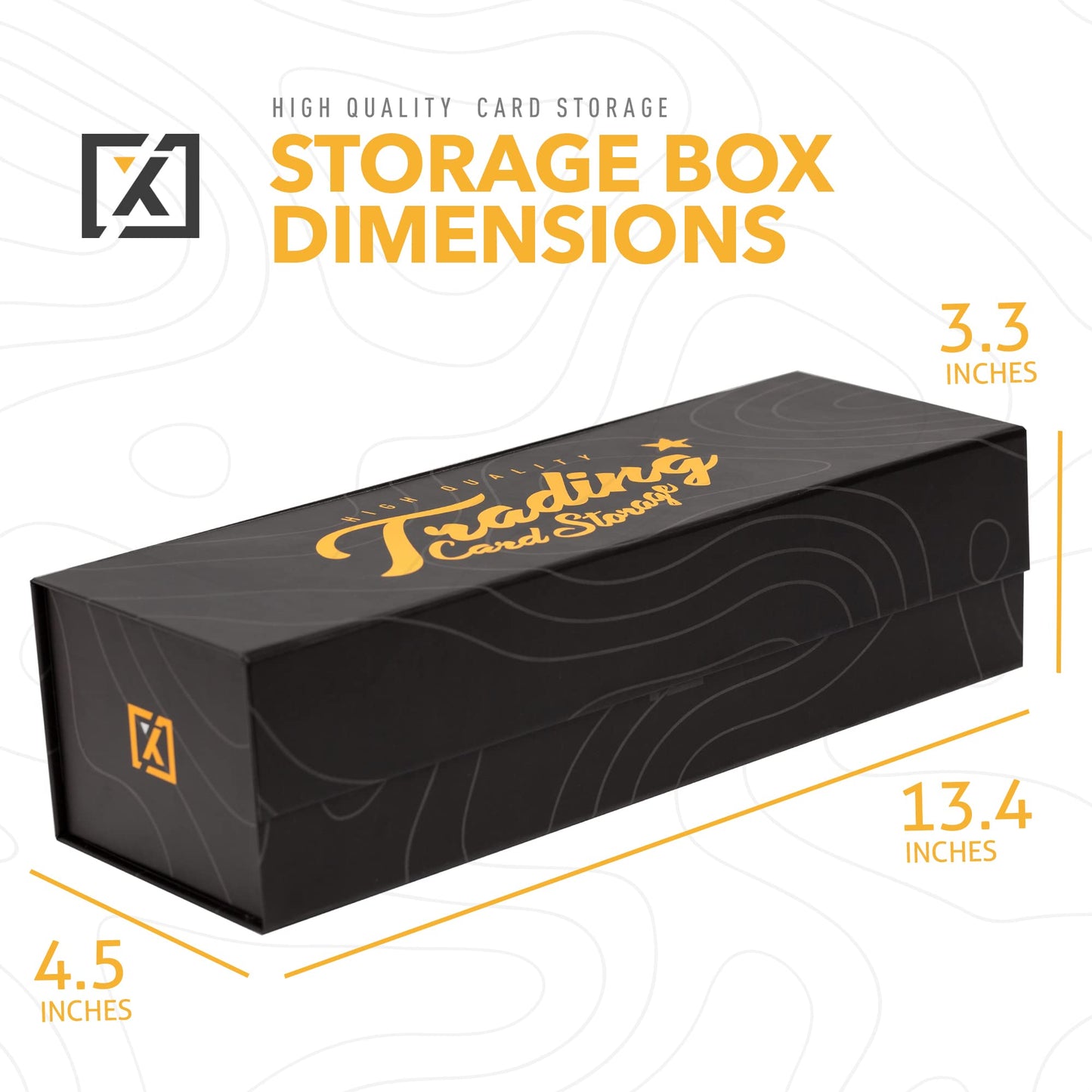 Easy Fold Trading Card Storage Box - 3 PACK, Fits 800 Cards, 200 Toploaders, or 50 One Touch | Magnetic Lid, Comes with Labels