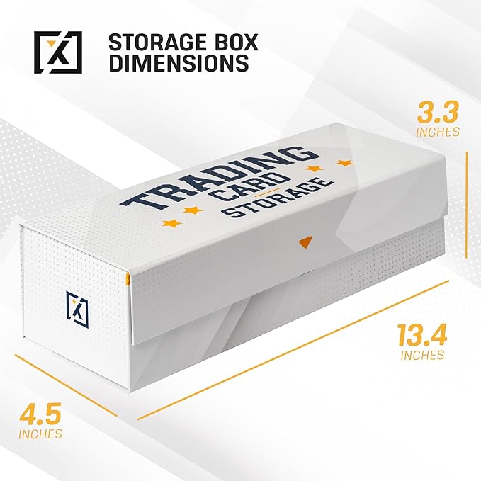 Easy Fold Trading Card Storage Box - 3 PACK, Fits 800 Cards, 200 Toploaders, or 50 One Touch | Magnetic Lid