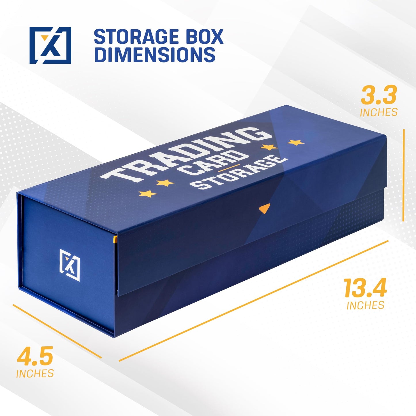 Easy Fold Trading Card Storage Box - 3 PACK, Fits 800 Cards, 200 Toploaders, or 50 One Touch | Magnetic Lid