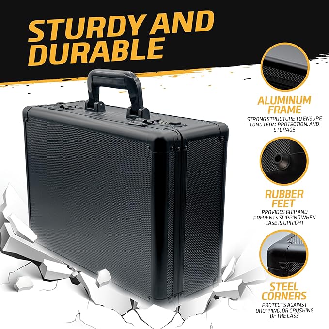 Trading Card Hard Carry Case - Holds 600 Toploaders / 150 Magnetic Holders / 2700 Sleeved Cards