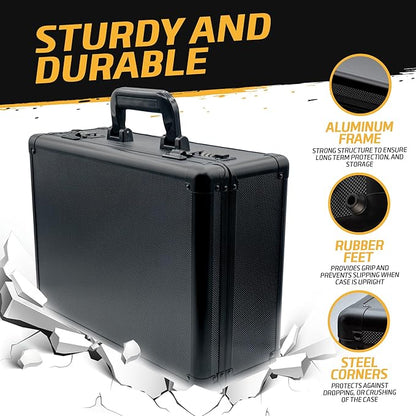 Trading Card Hard Carry Case - Holds 600 Toploaders / 150 Magnetic Holders / 2700 Sleeved Cards