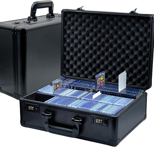 Trading Card Hard Carry Case - Holds 600 Toploaders / 150 Magnetic Holders / 2700 Sleeved Cards