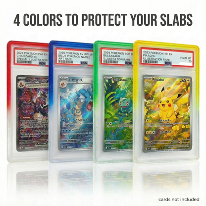X PRO PSA Slab Protector - 12 Pack PSA Slab Guards - 4 Gem Gradient Colors Included - Durable TPU Bumper Guards - Stackable & Secure Graded Card Guard