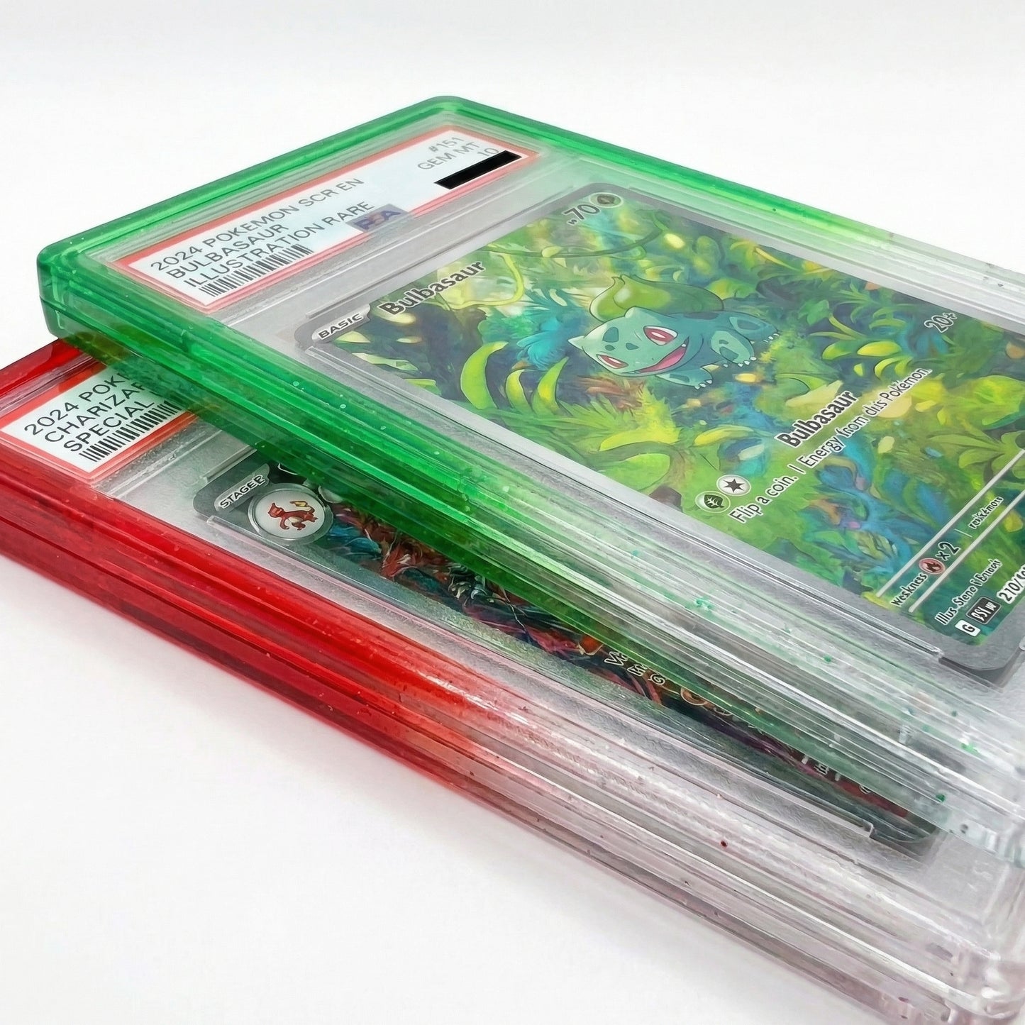 X PRO PSA Slab Protector - 12 Pack PSA Slab Guards - 4 Gem Gradient Colors Included - Durable TPU Bumper Guards - Stackable & Secure Graded Card Guard