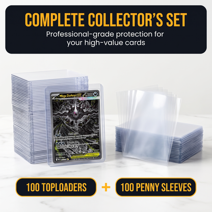 X PRO Toploader and Soft Sleeve Combo, 100 Ct. Toploader, 100 Ct. Soft Sleeve 3"x4"